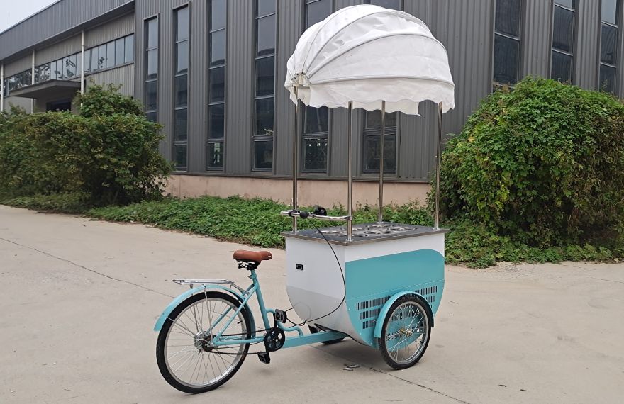 vintage gelato ice cream tricycle for sale, with freezer